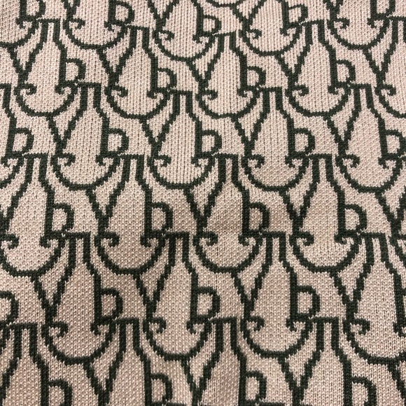 Green on cream pattern, inner tank top with outer cropped cardigan - Picture 2 of 4